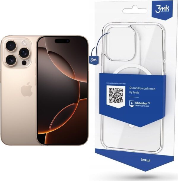 Smartfon Apple iPhone 16 Pro 256GB Desert Titanium (MYNK3) + Etui MagCase