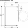 Pralka Bosch Bosch | WGB244ALSN | Washing Machine | Energy efficiency class A | Front loading | Washing capacity 9 kg | 1400 RPM | Depth 59 cm | Width 60 cm | Display | LED | Steam function | White
