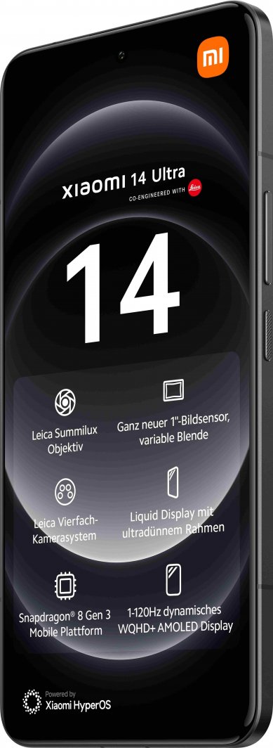 Smartfon Xiaomi 14 Ultra 5G 16/512GB Czarny  (MZB0G86EU)
