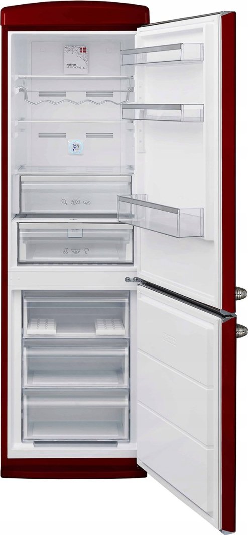 Lodówka VestFrost VESTFROST VR-FB373-2E1BR Bordowa chłodziarko zamrażarka Retro
