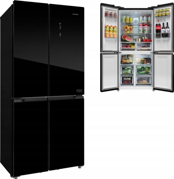 Lodówka Concept Lodówka Multidoor Quattro BLACK LA8383bc