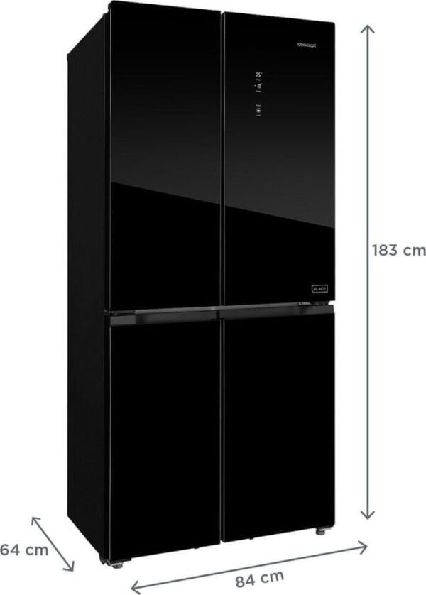 Lodówka Concept Lodówka Multidoor Quattro BLACK LA8383bc
