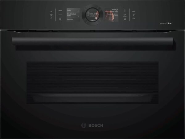 Bosch Bosch CSG856RC7 Serie | 8, Įmontuojamoji kompaktinė orkaitė su garų funkcija, Carbon juodas