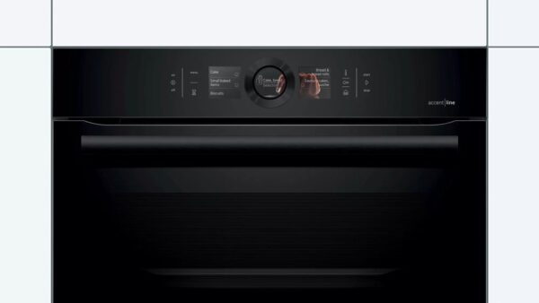 Bosch Bosch CSG856RC7 Serie | 8, Įmontuojamoji kompaktinė orkaitė su garų funkcija, Carbon juodas