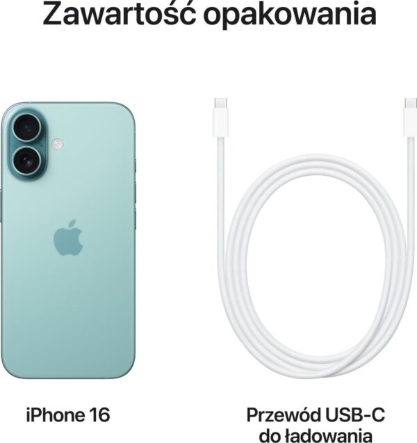 Smartfon Apple iPhone 16 512GB Teal (MYEU3)