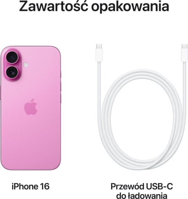 Smartfon Apple iPhone 16 512GB Pink (MYEQ3)