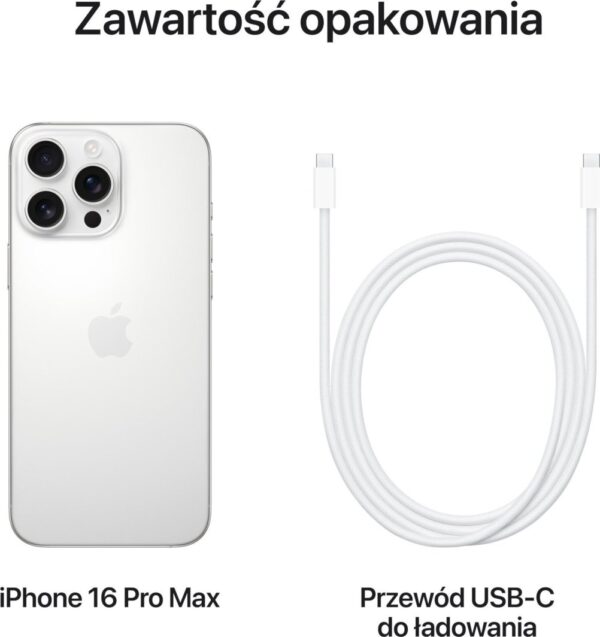Smartfon Apple iPhone 16 Pro Max 512GB White Titanium (MYX13)