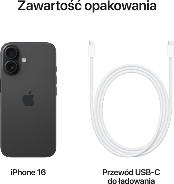 Smartfon Apple iPhone 16 512GB Black (MYEK3)