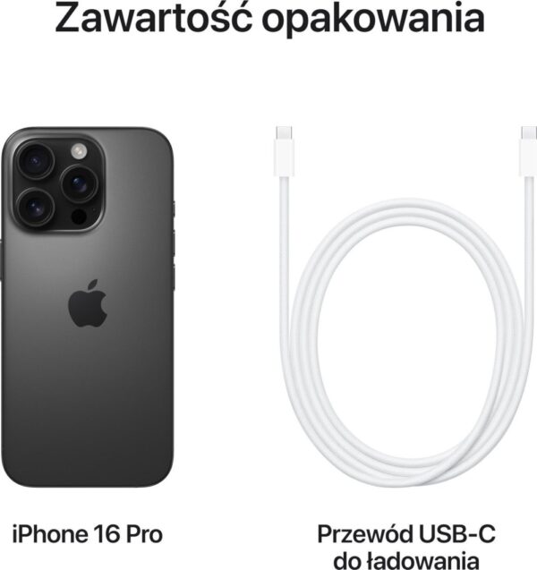 Smartfon Apple iPhone 16 Pro 256GB Black Titanium (MYNH3)
