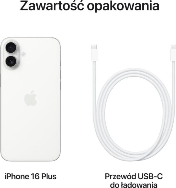 Smartfon Apple iPhone 16 Plus 512GB White (MY1X3)