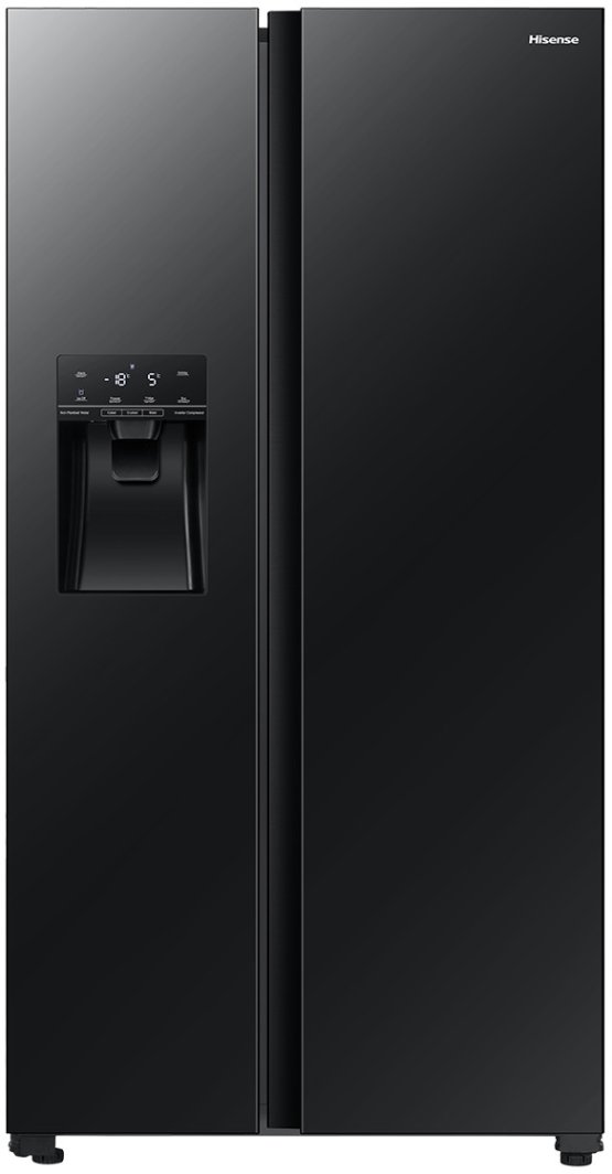 Hisense RS694N4GBE chłodziarko-zamrażarka otwierana obustronnie Wolnostojący 562 l E Czarny