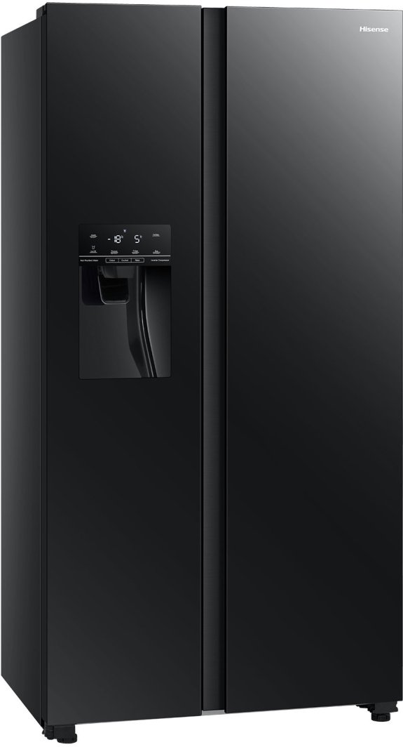 Hisense RS694N4GBE chłodziarko-zamrażarka otwierana obustronnie Wolnostojący 562 l E Czarny