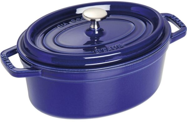 STAUB LA COCOTTE Garnek żeliwny owalny 2.35 ltr, niebieski