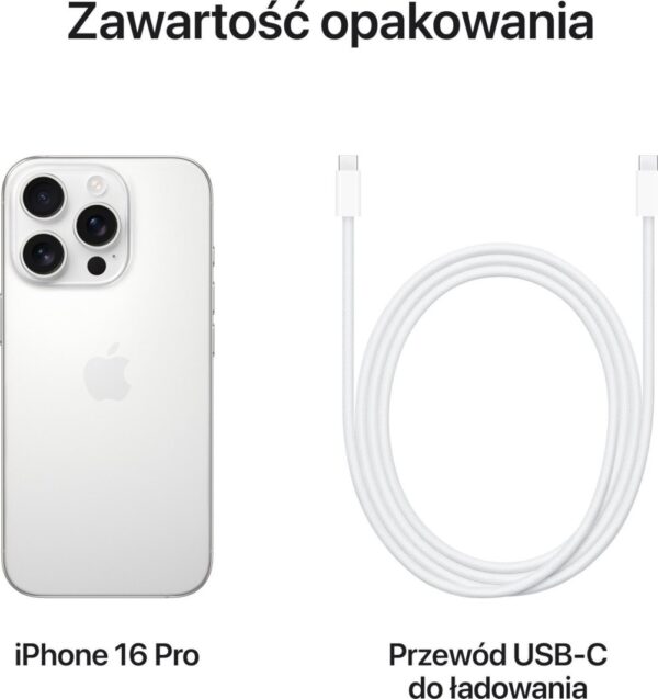 Smartfon Apple iPhone 16 Pro 256GB White Titanium (MYNJ3) + FlexibleGlass + Etui MagCase